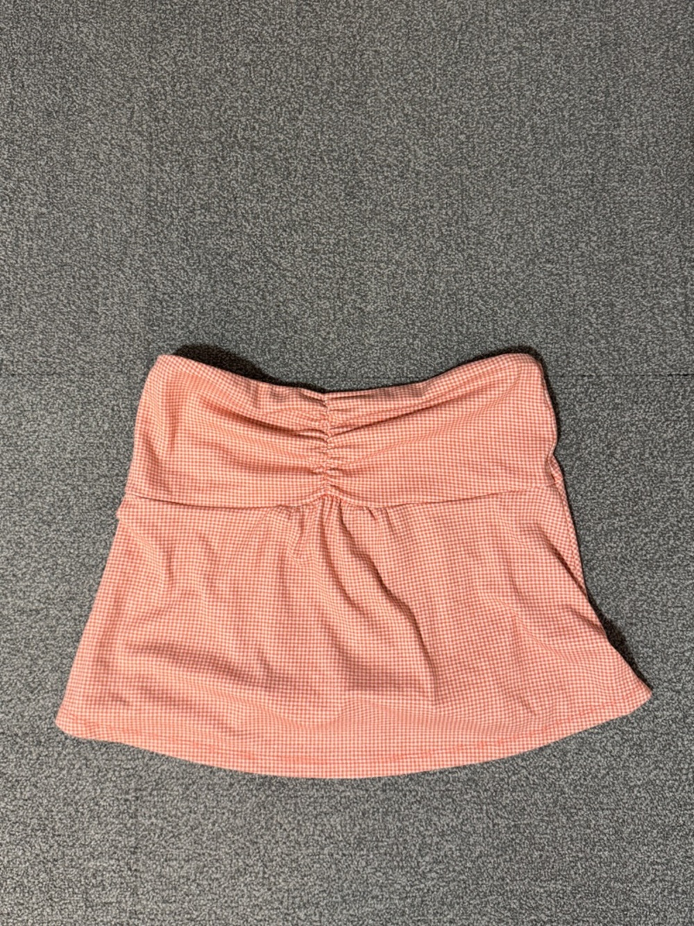 pink crop top flared strapless
